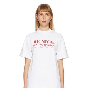 NWOT Sporty & rich Be Nice T shirt XS